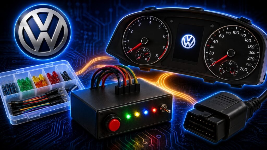 Como construir un pequeño simulador para tableros UDS de VW con materiales simples