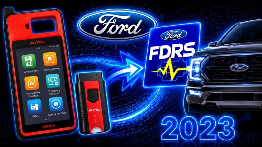Usando el VCI de KM100 para programar con FDRS vehículos 2023 de FORD