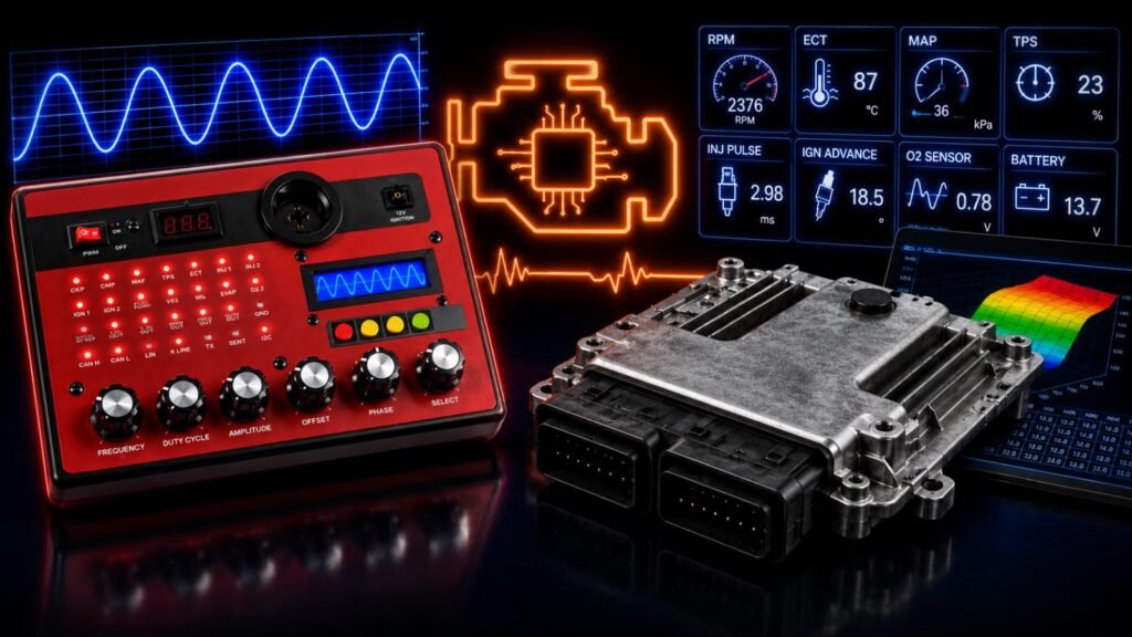Introducción al banqueo de ecus.  Hoy aprenderás los principios para probar una computadora de motor en simulador
