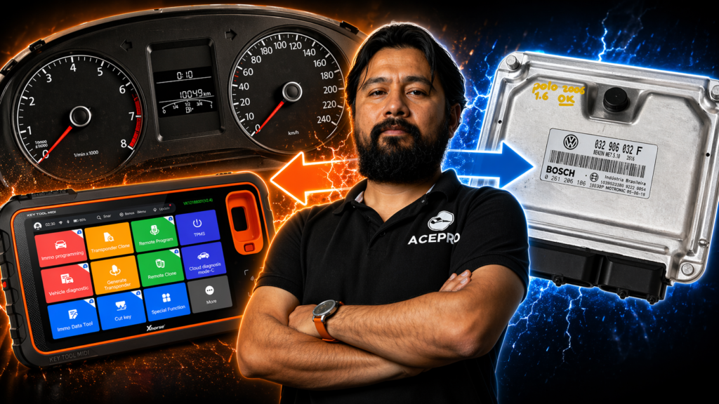 Hermanar clúster Volkswagen 4 generacion con key tool midi